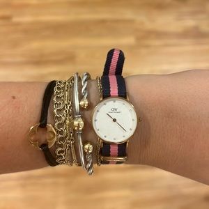 Daniel Wellington Pink and Blue Strap watch!